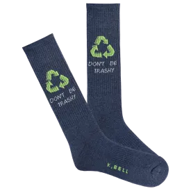 K.Bell Men's Don't Be Trashy Active Crew Sock