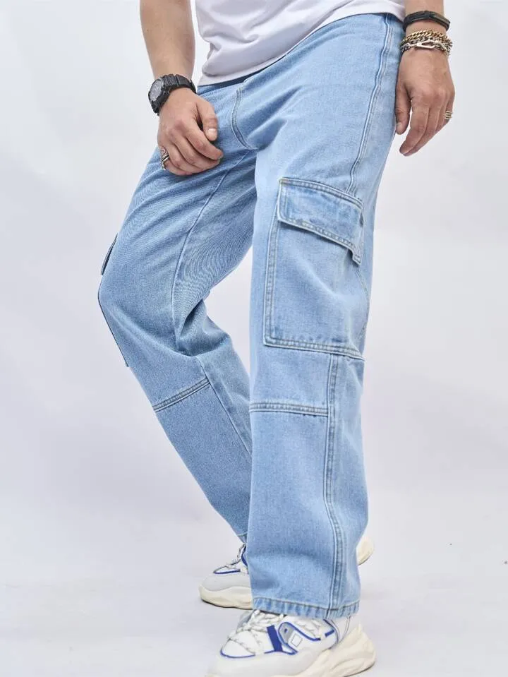 Light Blue Craftsman Cargo Jeans