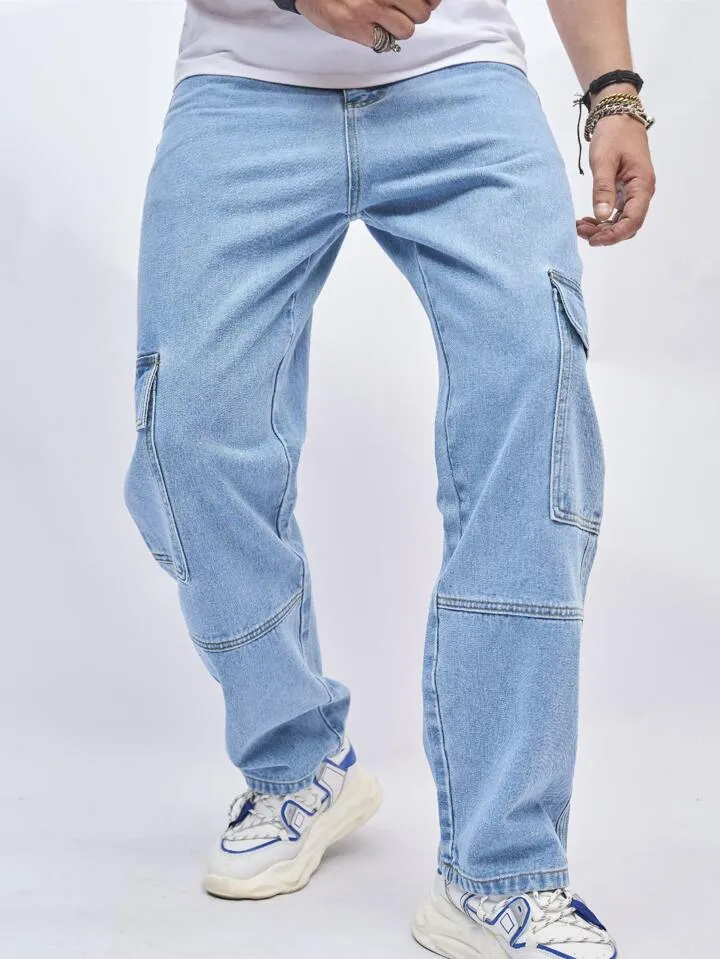 Light Blue Craftsman Cargo Jeans