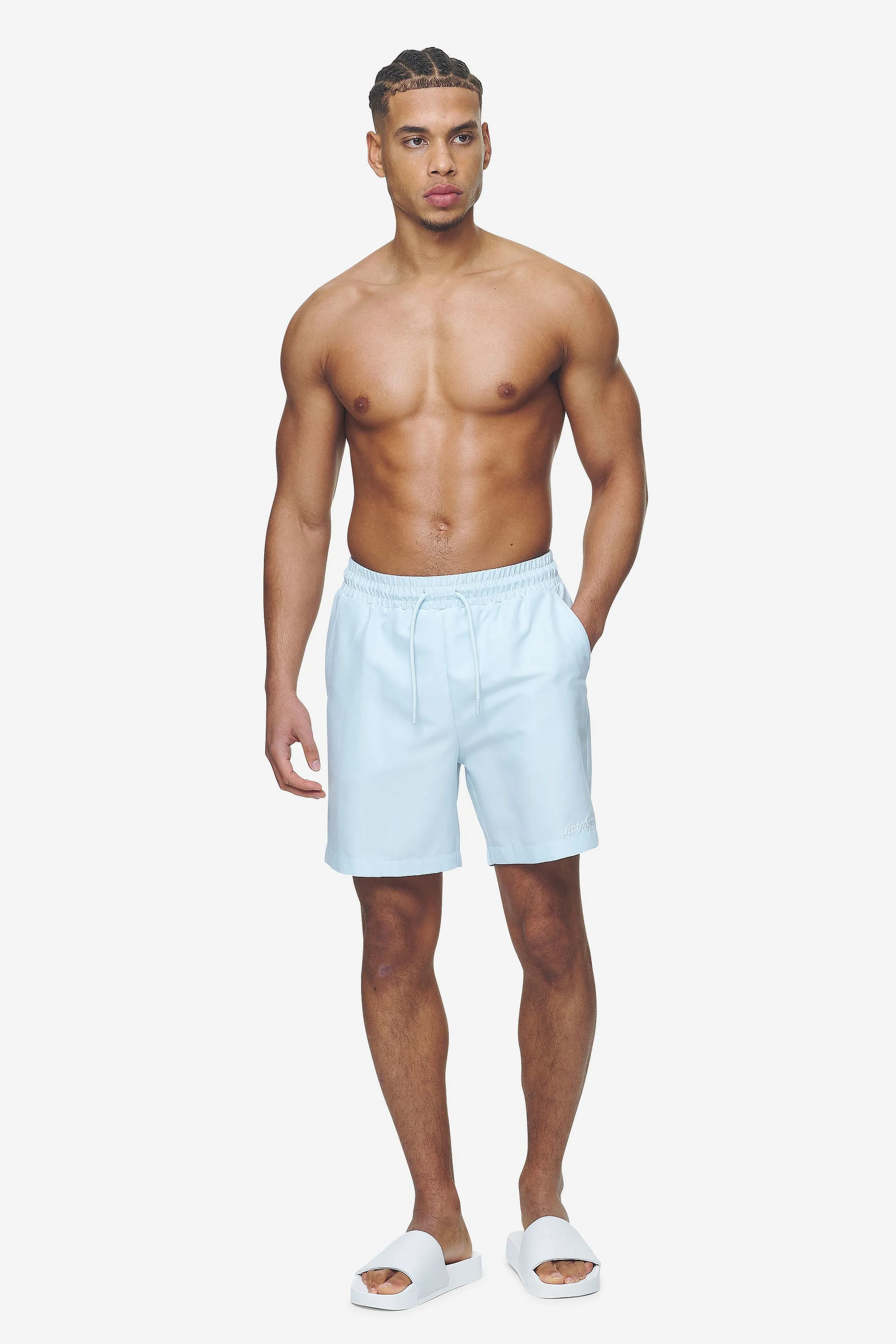 Logo Swim Shorts Baby Blue