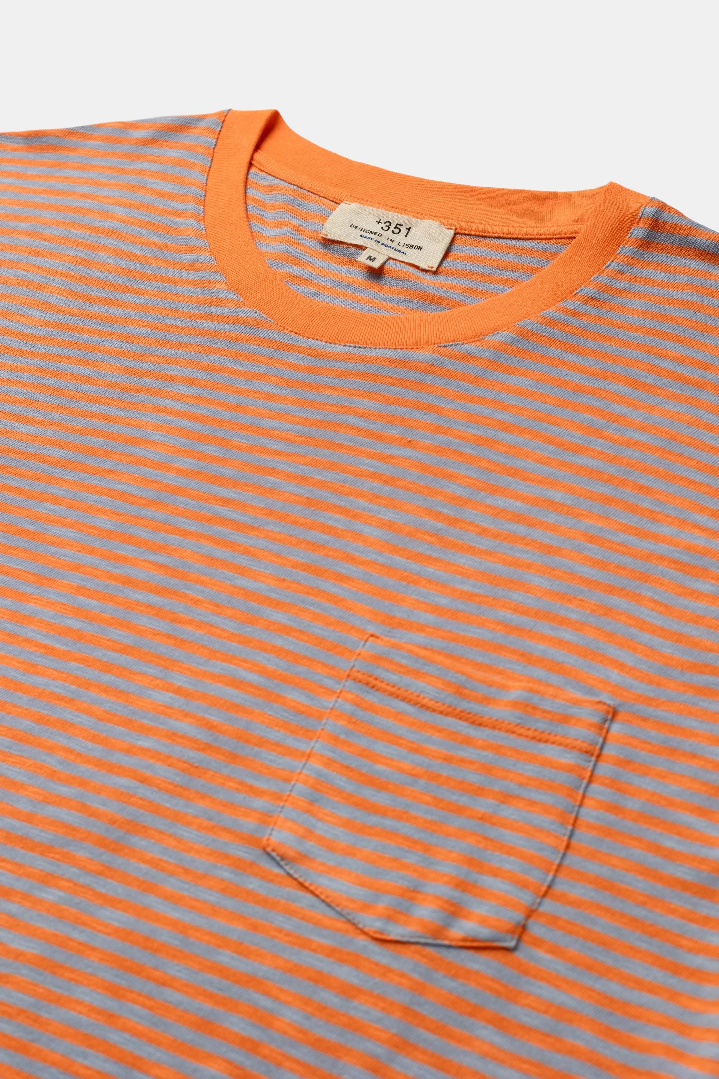 LONG SLEEVE STRIPES SALMON & SKY BLUE