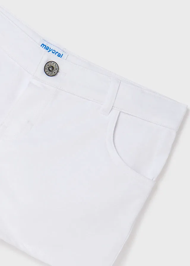 Mayoral 6225 014 - White Fleece Shorts