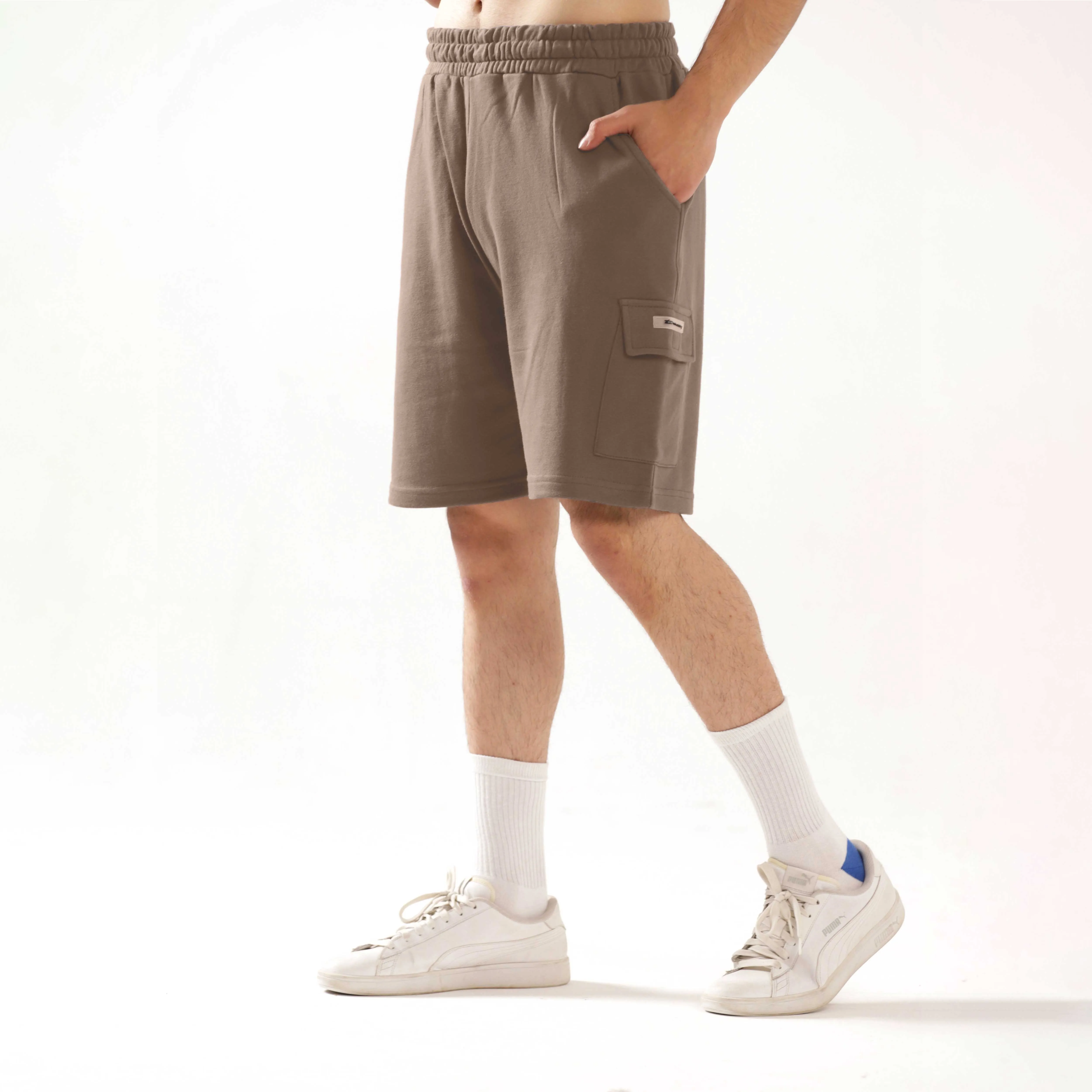 Mocha Cargo Relax Fit Shorts