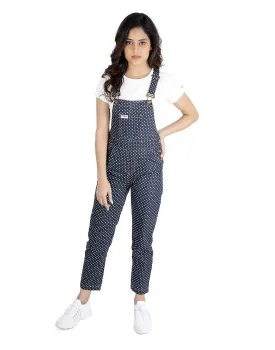 NaughtyDungaree® Polka Dot Womens Denim Dungaree