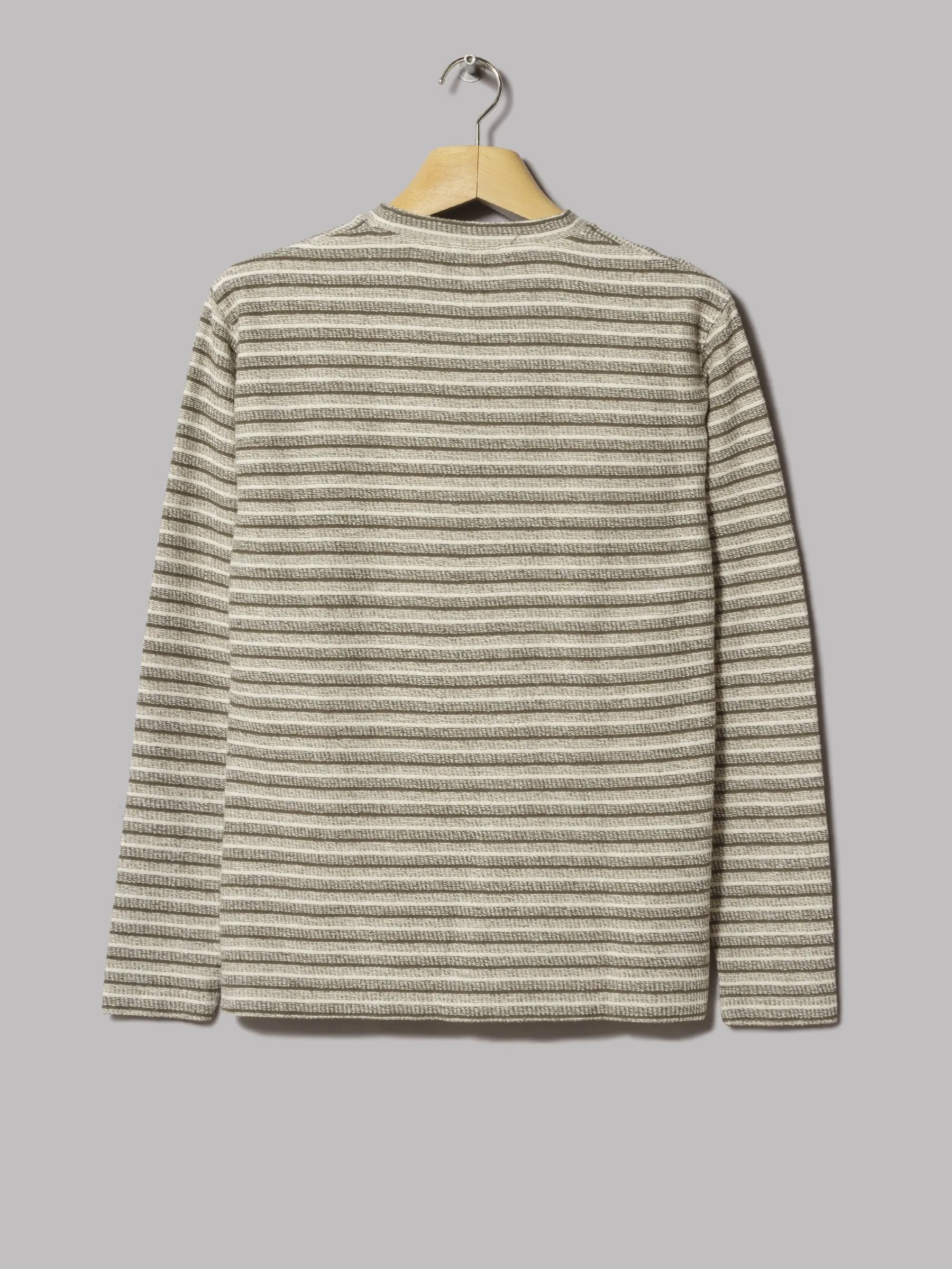 Norse Projects Johannes Textured Stripe Long Sleeve T-Shirt (Ivy Green)