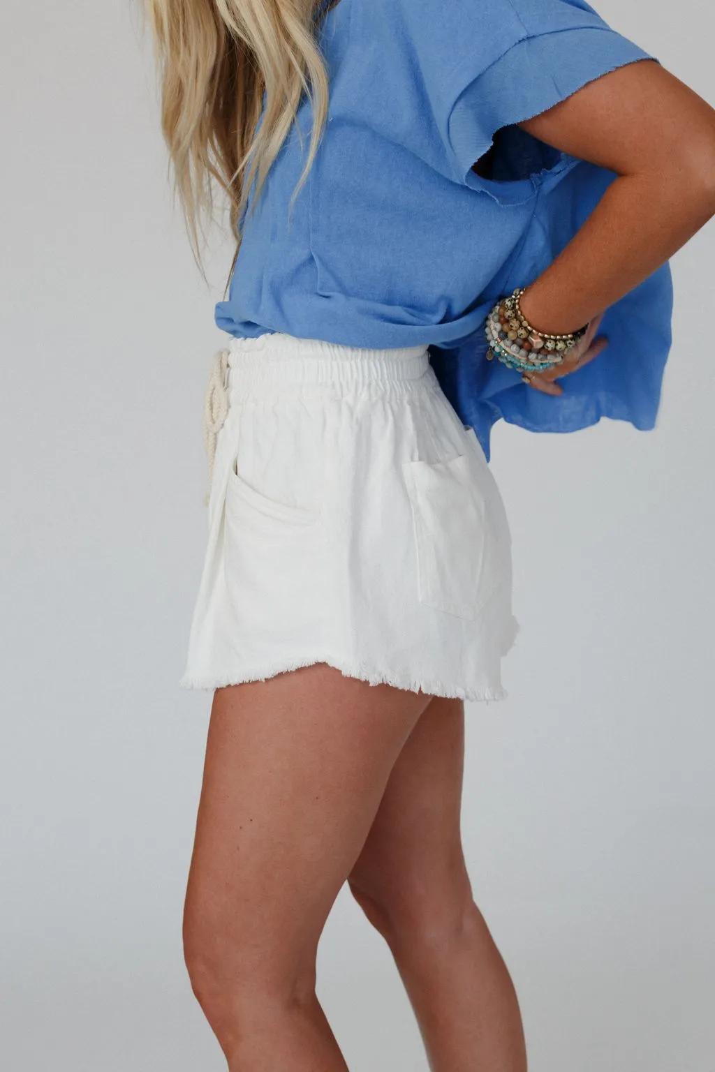 Off The Path Shorts - White