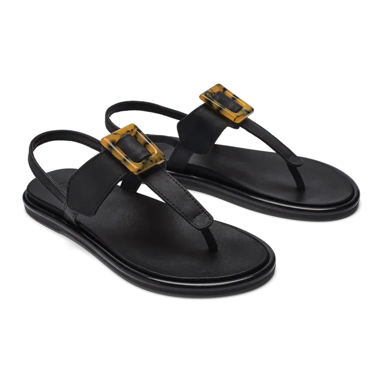 OluKai La'i T-Bar Sandal - Black