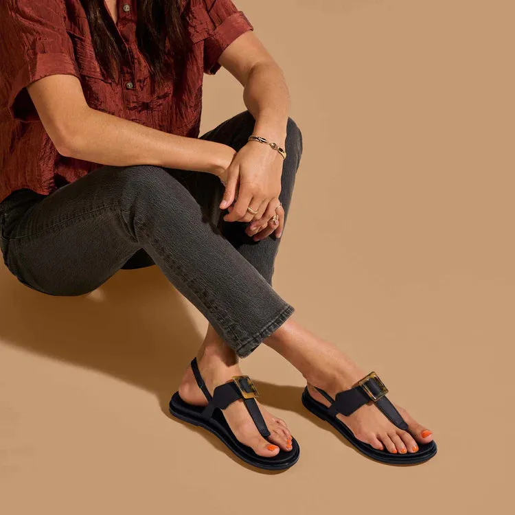 OluKai La'i T-Bar Sandal - Black