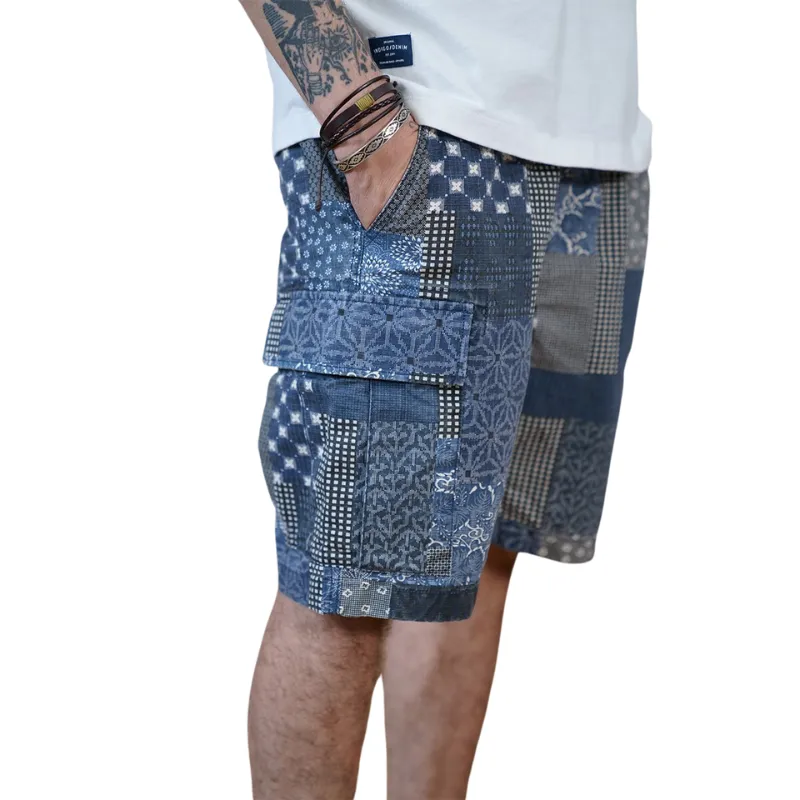 Paisley Pattern Cargo Shorts