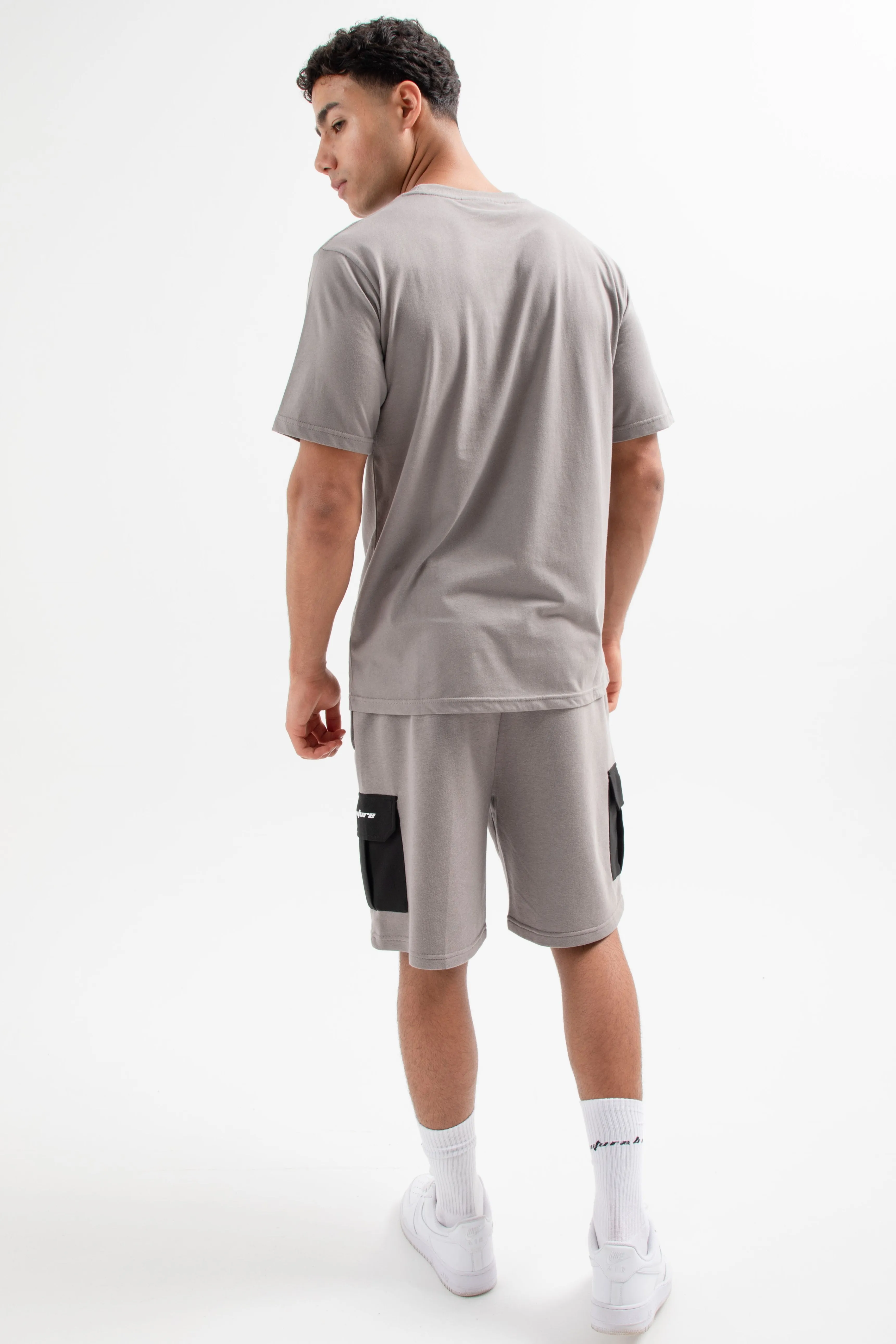 Petersham T-Shirt & Short Set - Dark Grey