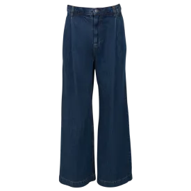 Pleated Denim Trousers