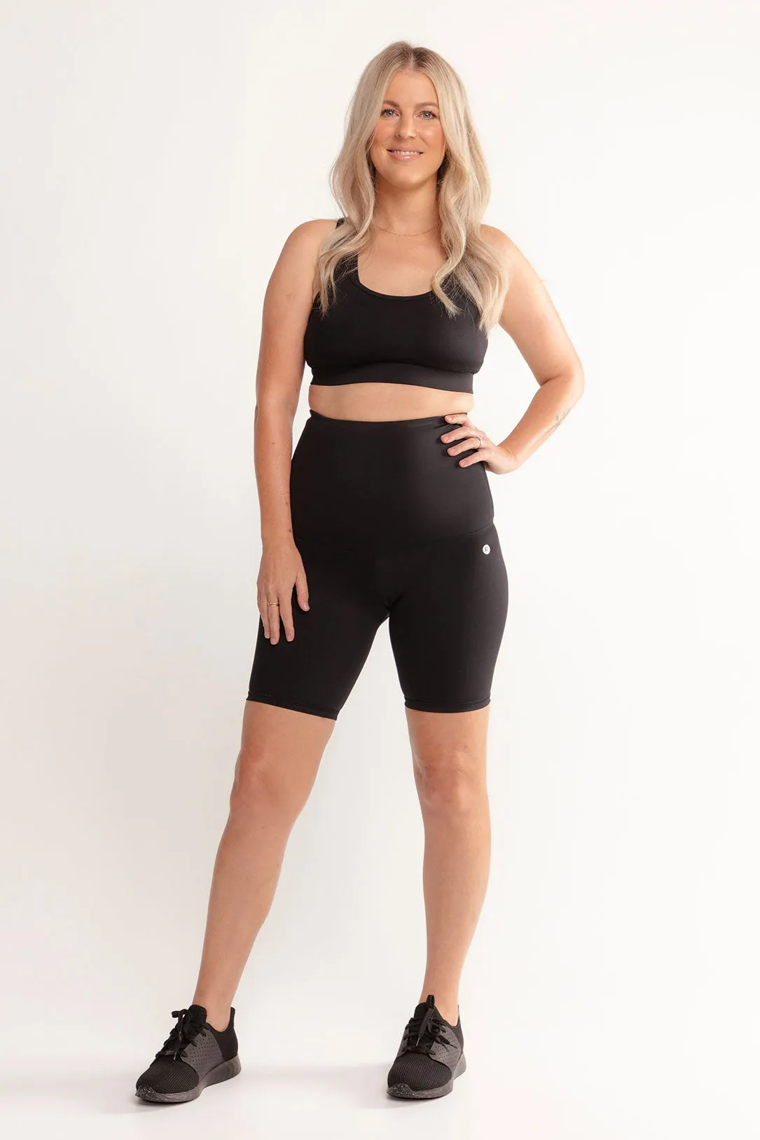 Postpartum Recovery Bike Shorts - Black