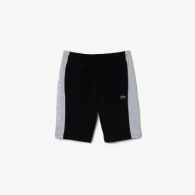 Printed Unbrushed Fleece Colourblock Jogger Shorts