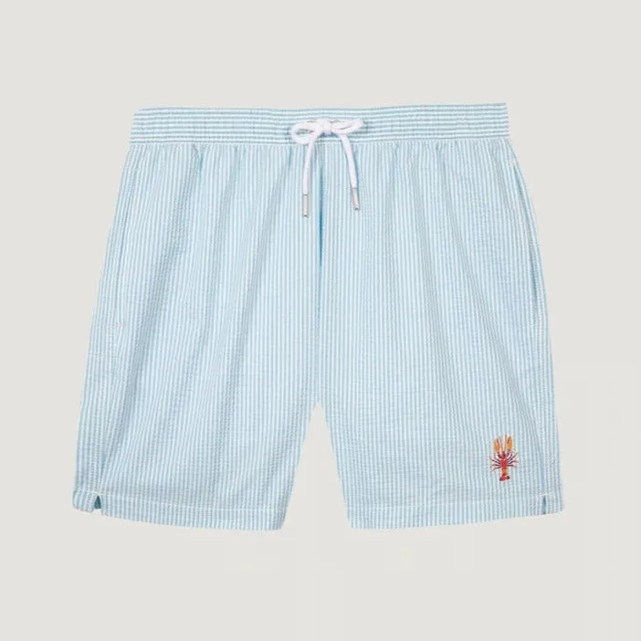 "Lobster" Maillot Swim Shorts (Water Green White)