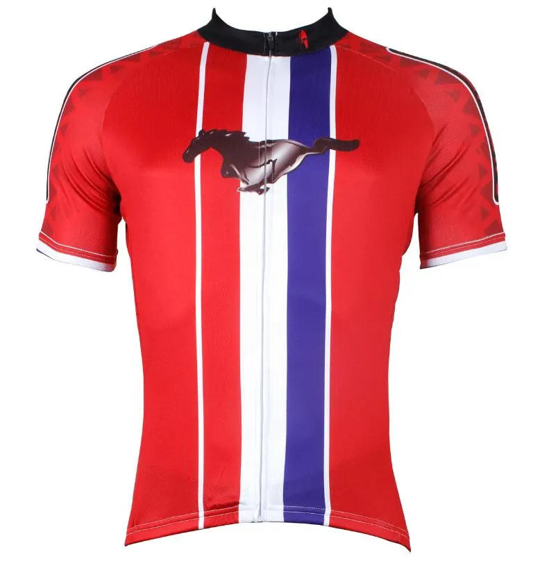 Red Blue Short Sleeve Jersey