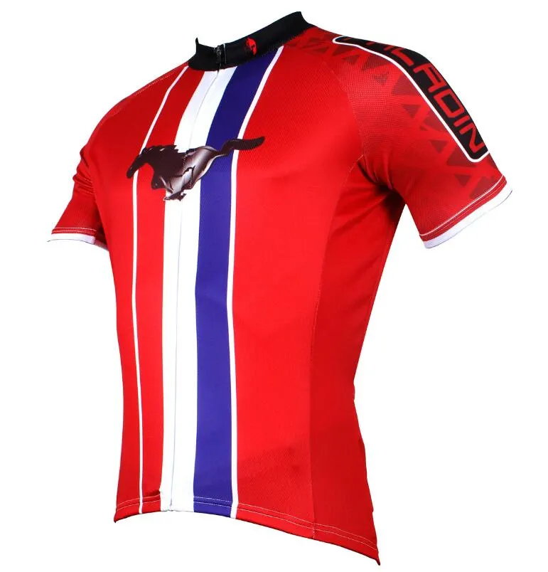 Red Blue Short Sleeve Jersey