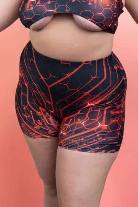 Red Singularity High Waist Shorts