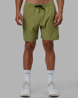 Rep 7" Performance Shorts - Moss Stone-Lime