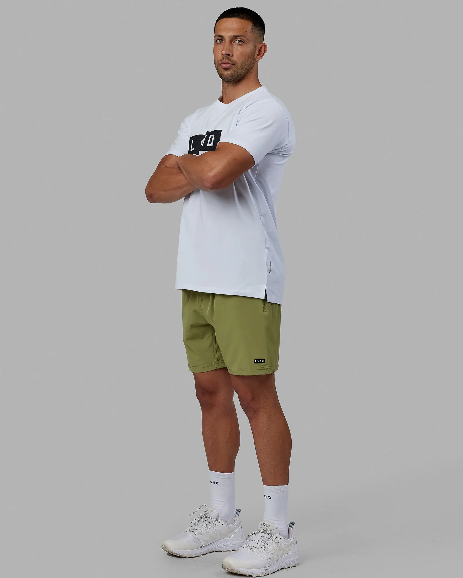 Rep 7" Performance Shorts - Moss Stone-Lime