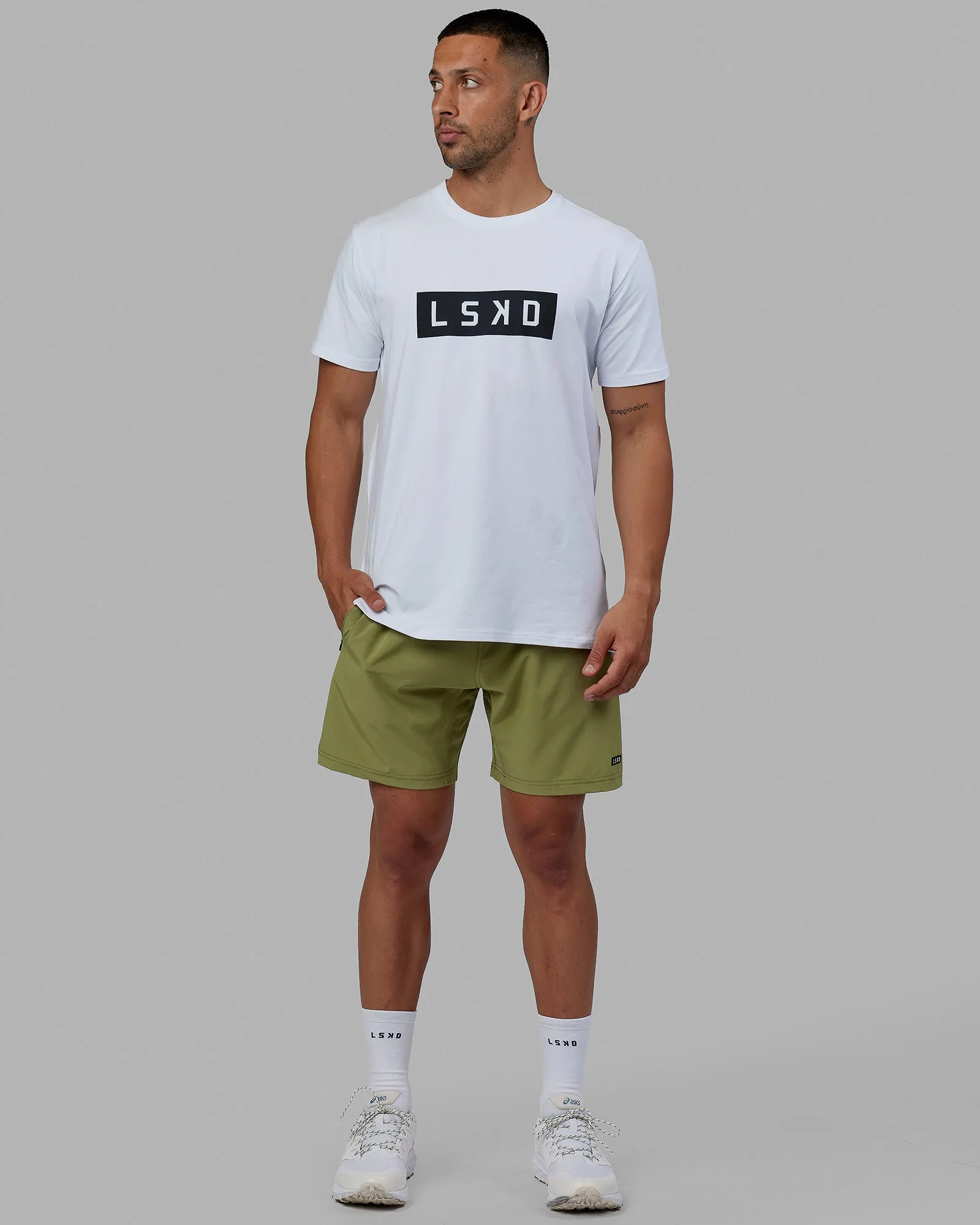 Rep 7" Performance Shorts - Moss Stone-Lime