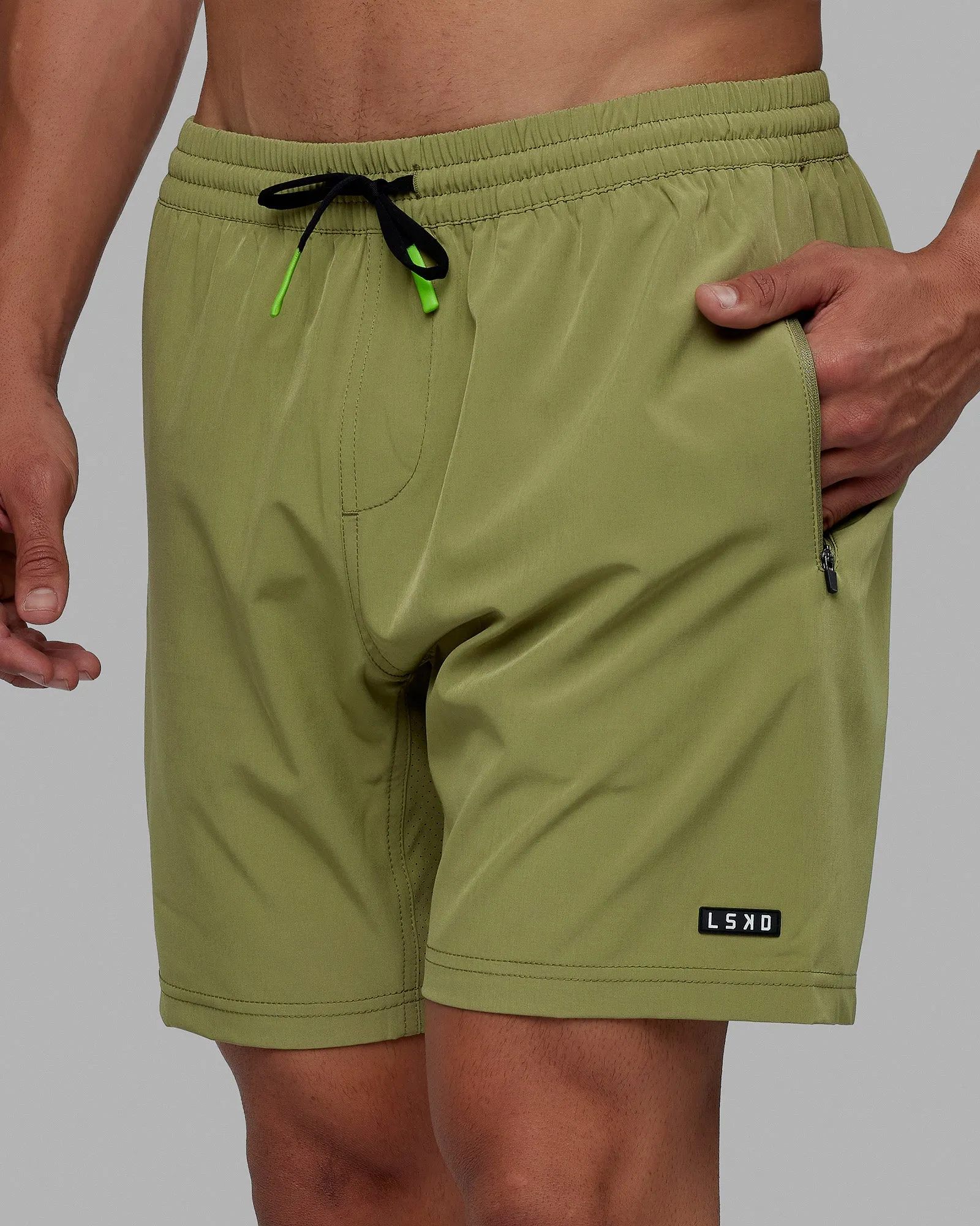 Rep 7" Performance Shorts - Moss Stone-Lime