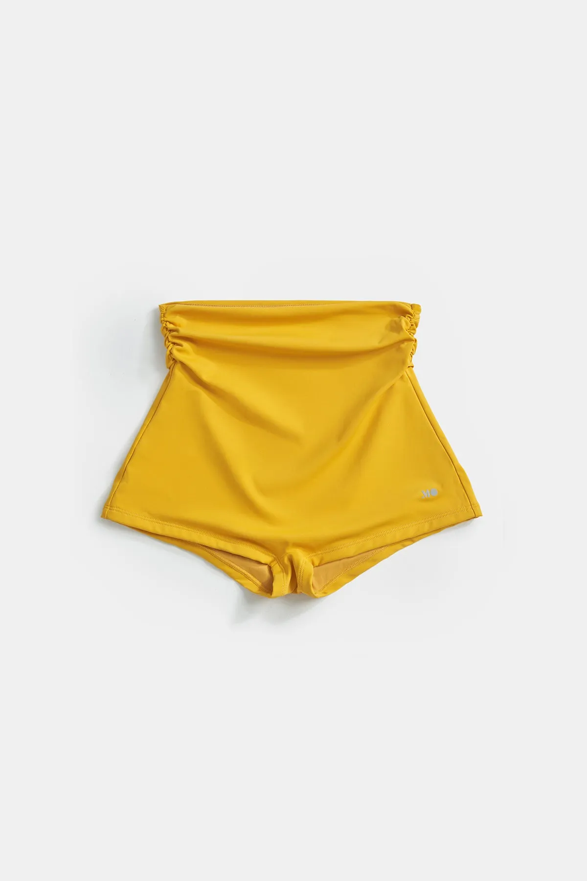 Ruched High-Waist Shorts