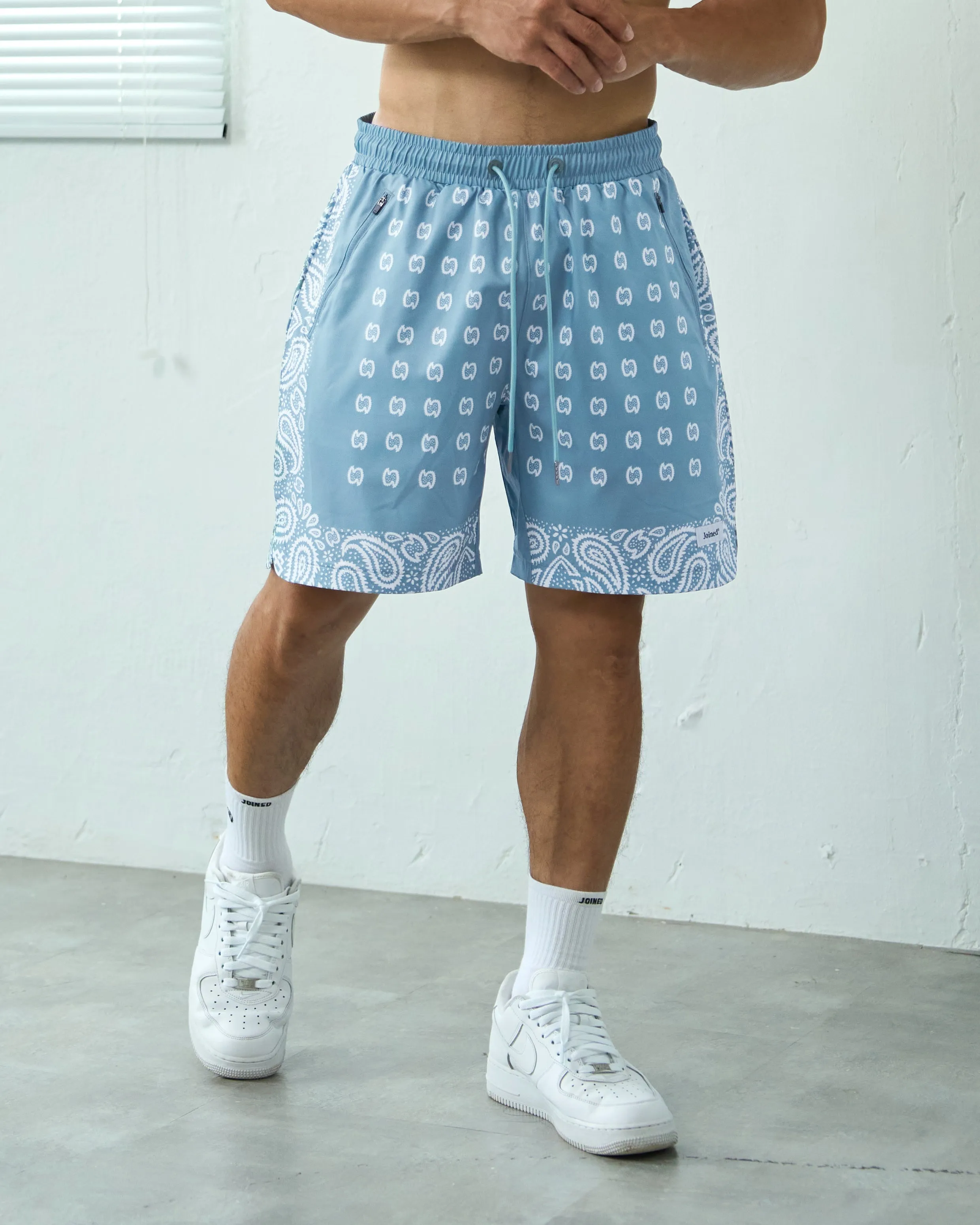 Side Slit Stretch Amoeba Shorts