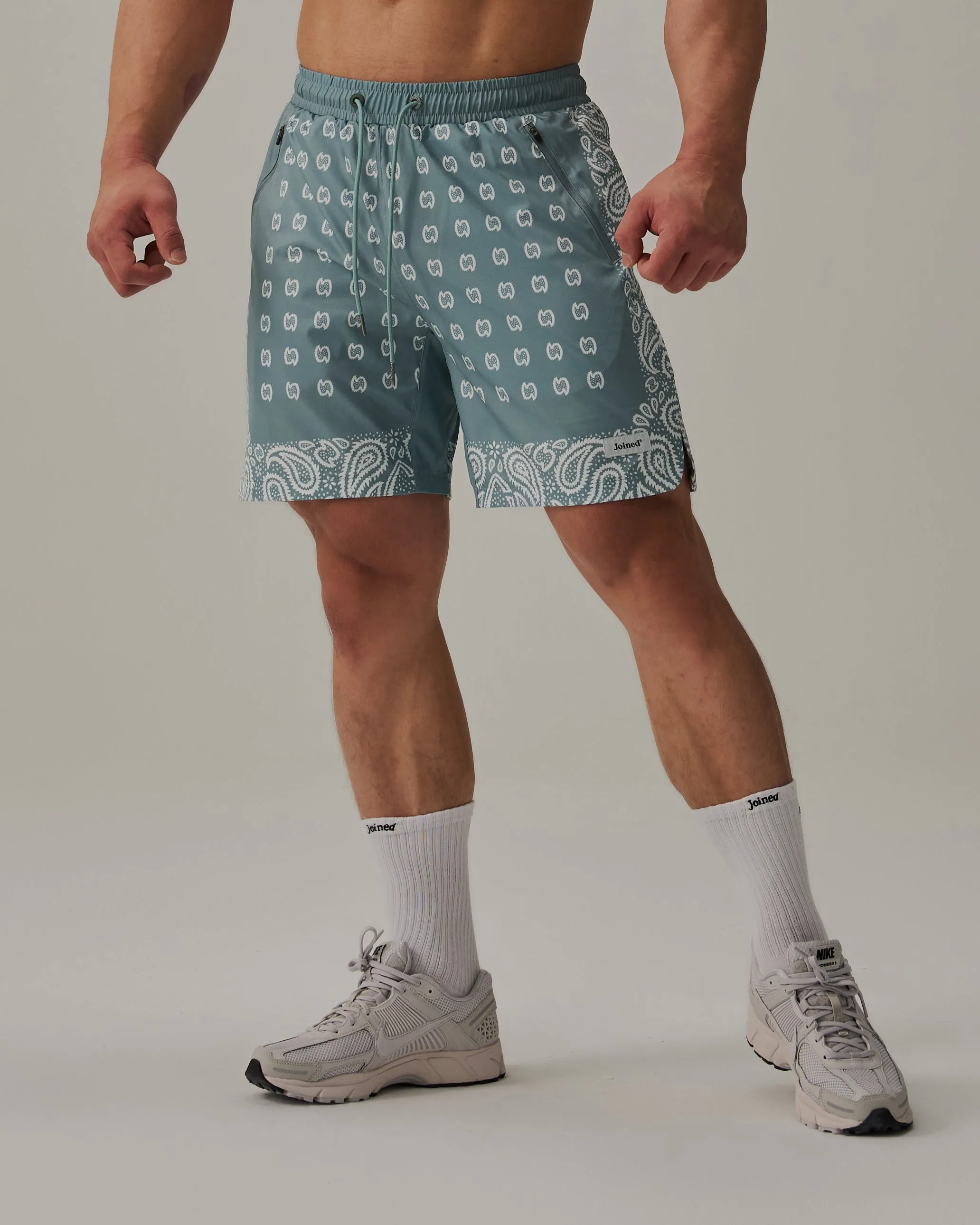 Side Slit Stretch Amoeba Shorts