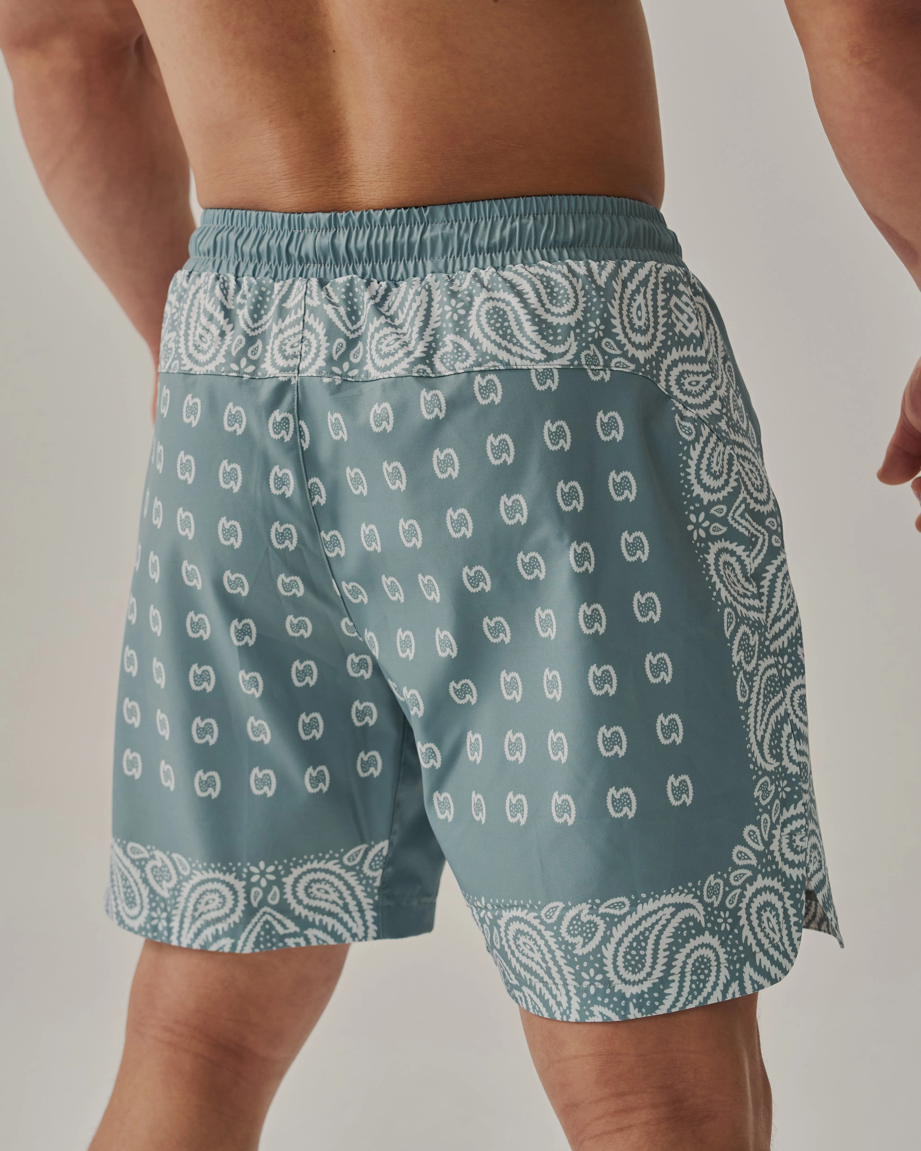 Side Slit Stretch Amoeba Shorts