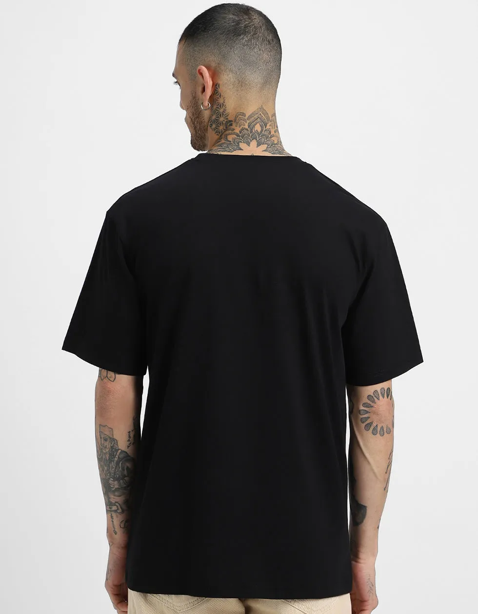 Street Rules Black Oversized Front Graphic Printed Tshirt