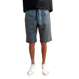 Trippy Check - Dark Green & Light Purple Shorts