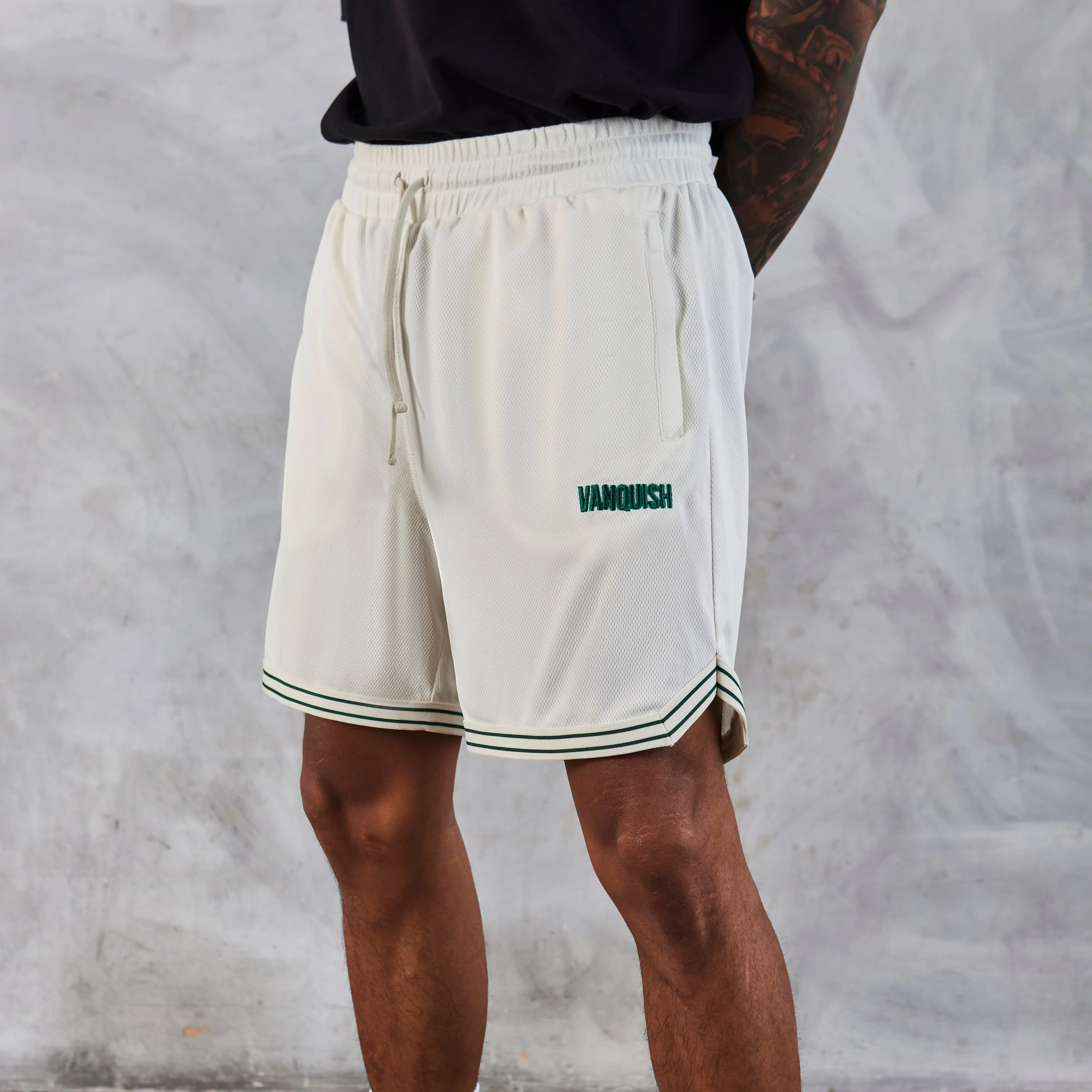 Vanquish Vintage White Mesh Shorts