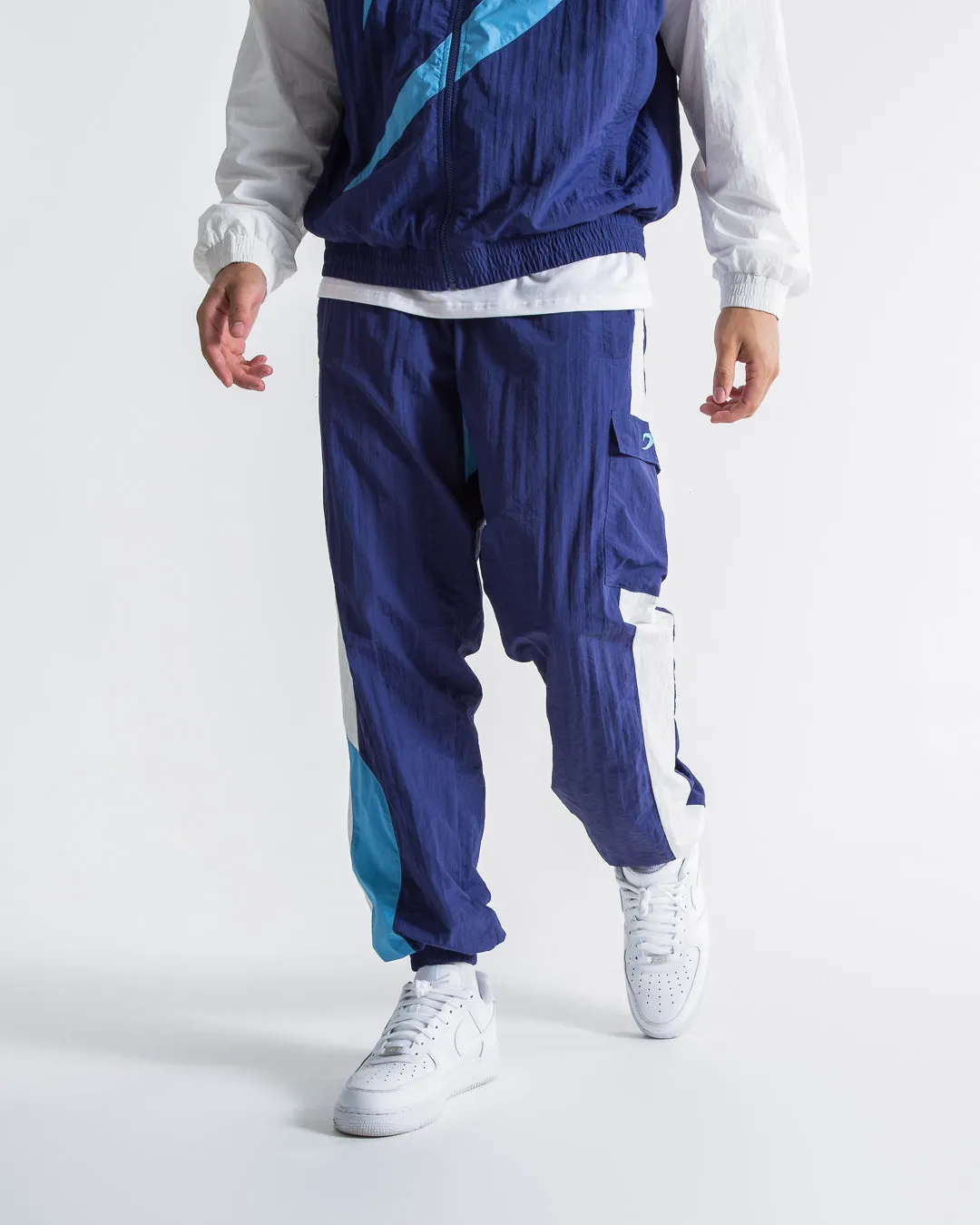 Walker Track Bottoms - White/Navy