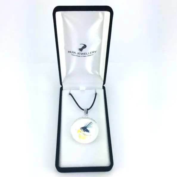 White Fantail Pendant