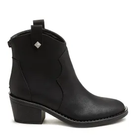 Yolanda Black Western Bootie