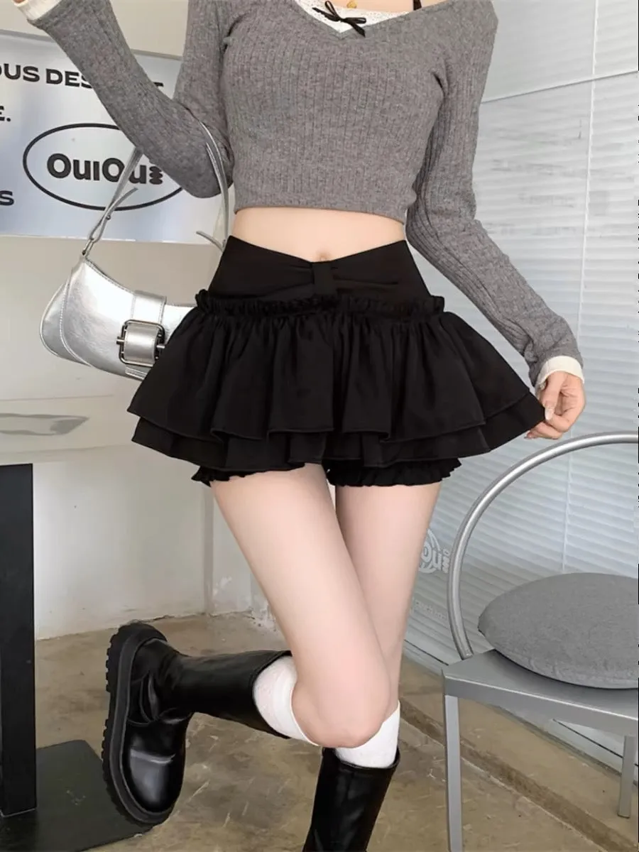 Young Eyes Day Dreamer Black White Shorts Skirt Skort